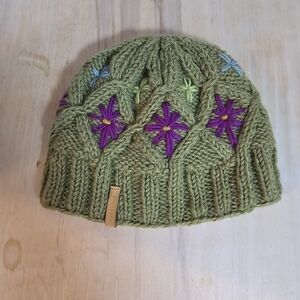 Turtle Fur Wool Beanie Hat Women's One Size Green Pink